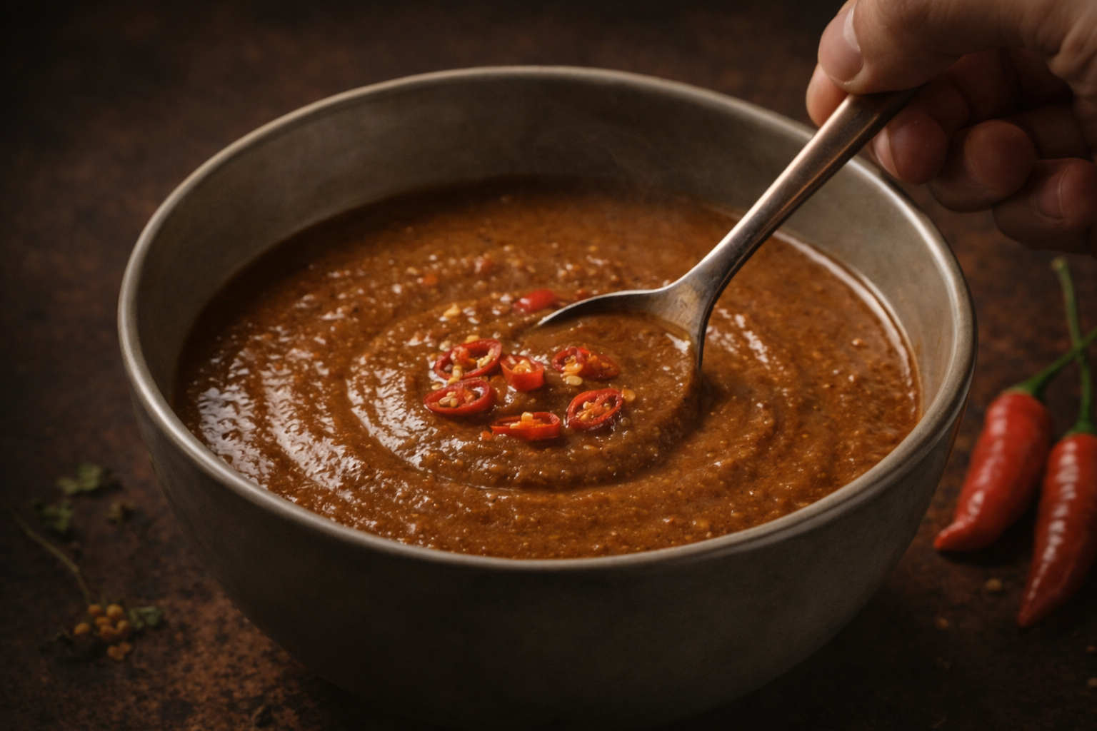 Mengaduk bumbu